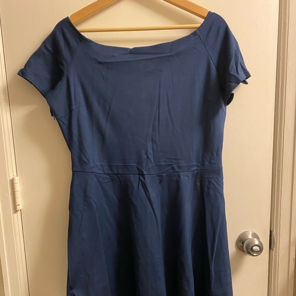 Navy Blue Sarin Mathews Skater Dress